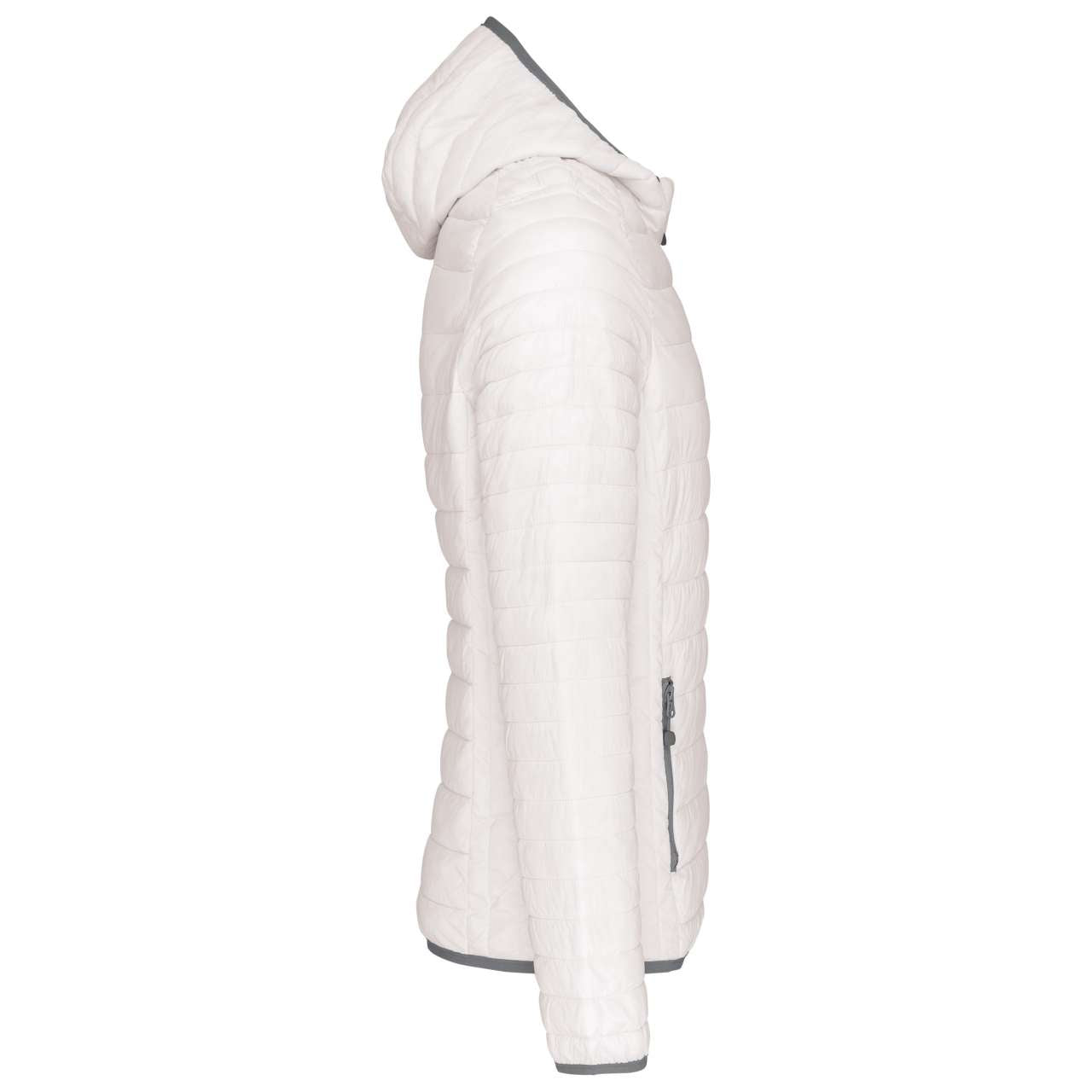 MEN'S LIGHTWEIGHT HOODED PADDED JACKET - White - Additional