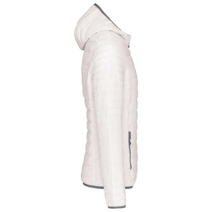 MEN'S LIGHTWEIGHT HOODED PADDED JACKET - White - Additional