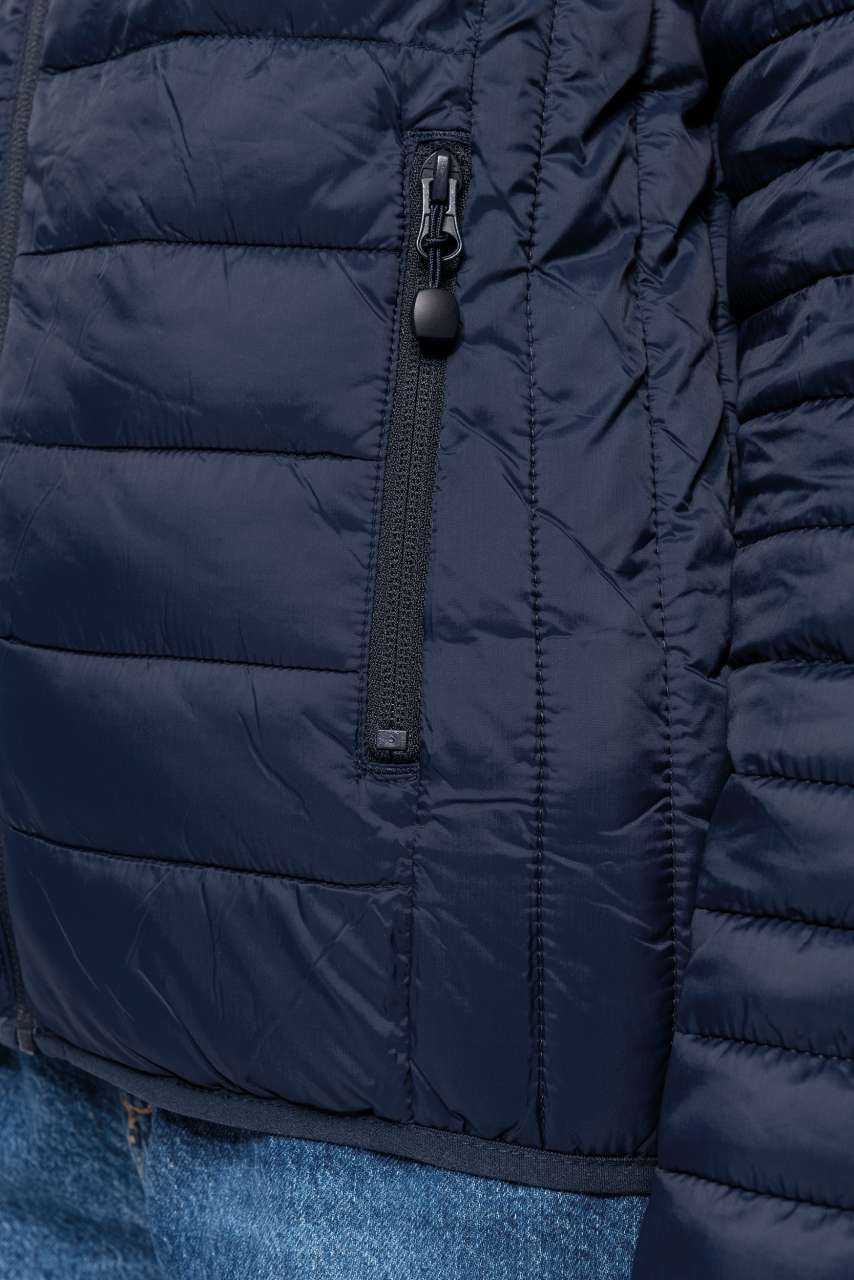 LADIES' LIGHTWEIGHT HOODED PADDED JACKET - Light Royal Blue - Additional