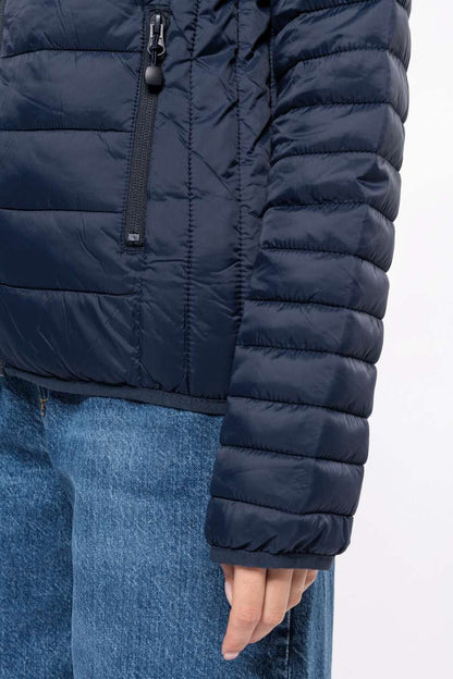 LADIES' LIGHTWEIGHT HOODED PADDED JACKET - Black - Additional