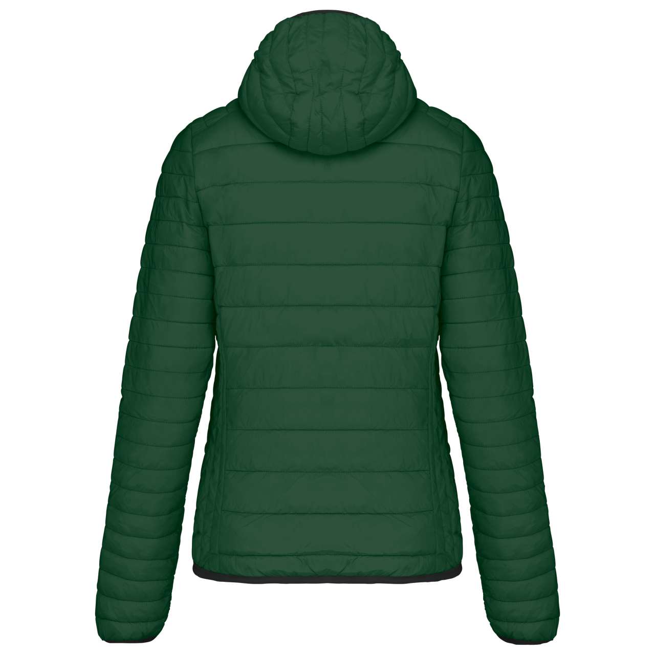 LADIES' LIGHTWEIGHT HOODED PADDED JACKET - Forest Green - Additional