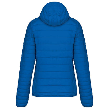 LADIES' LIGHTWEIGHT HOODED PADDED JACKET - Light Royal Blue - Main