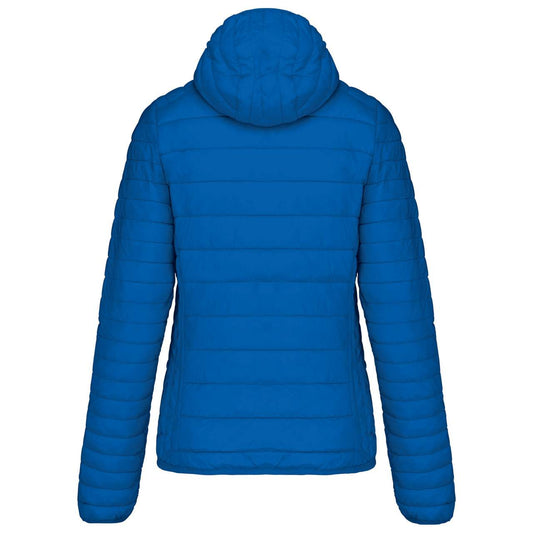 LADIES' LIGHTWEIGHT HOODED PADDED JACKET - Light Royal Blue - Main