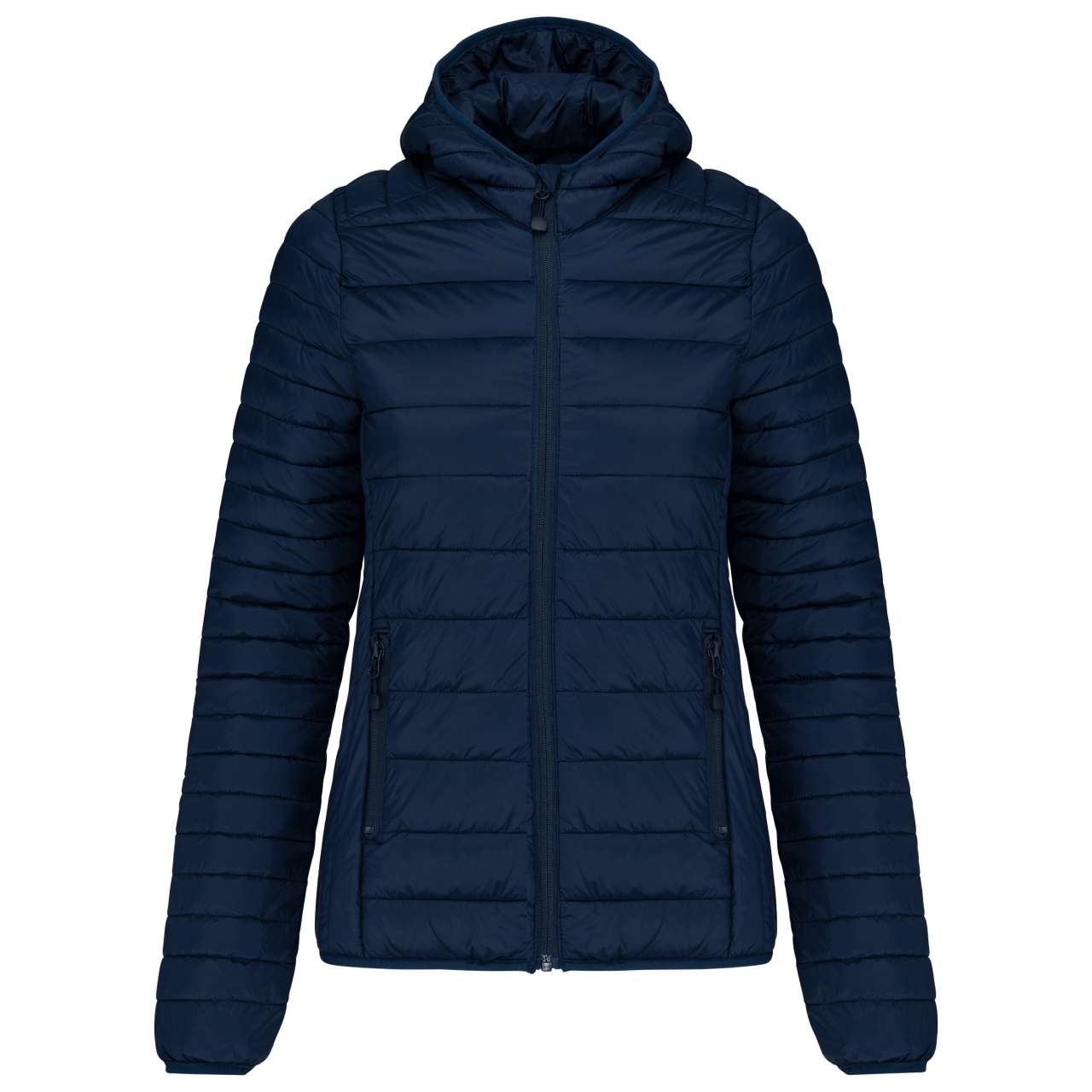 LADIES' LIGHTWEIGHT HOODED PADDED JACKET - Navy - Additional