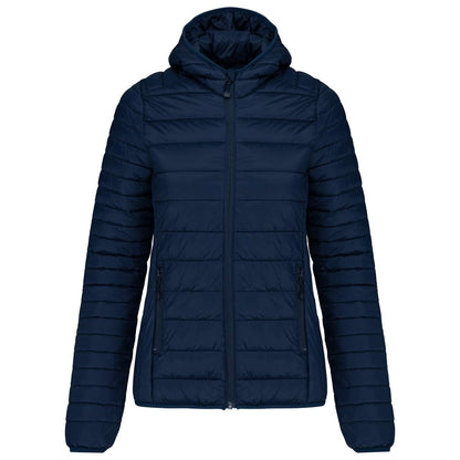 LADIES' LIGHTWEIGHT HOODED PADDED JACKET - Navy - Additional