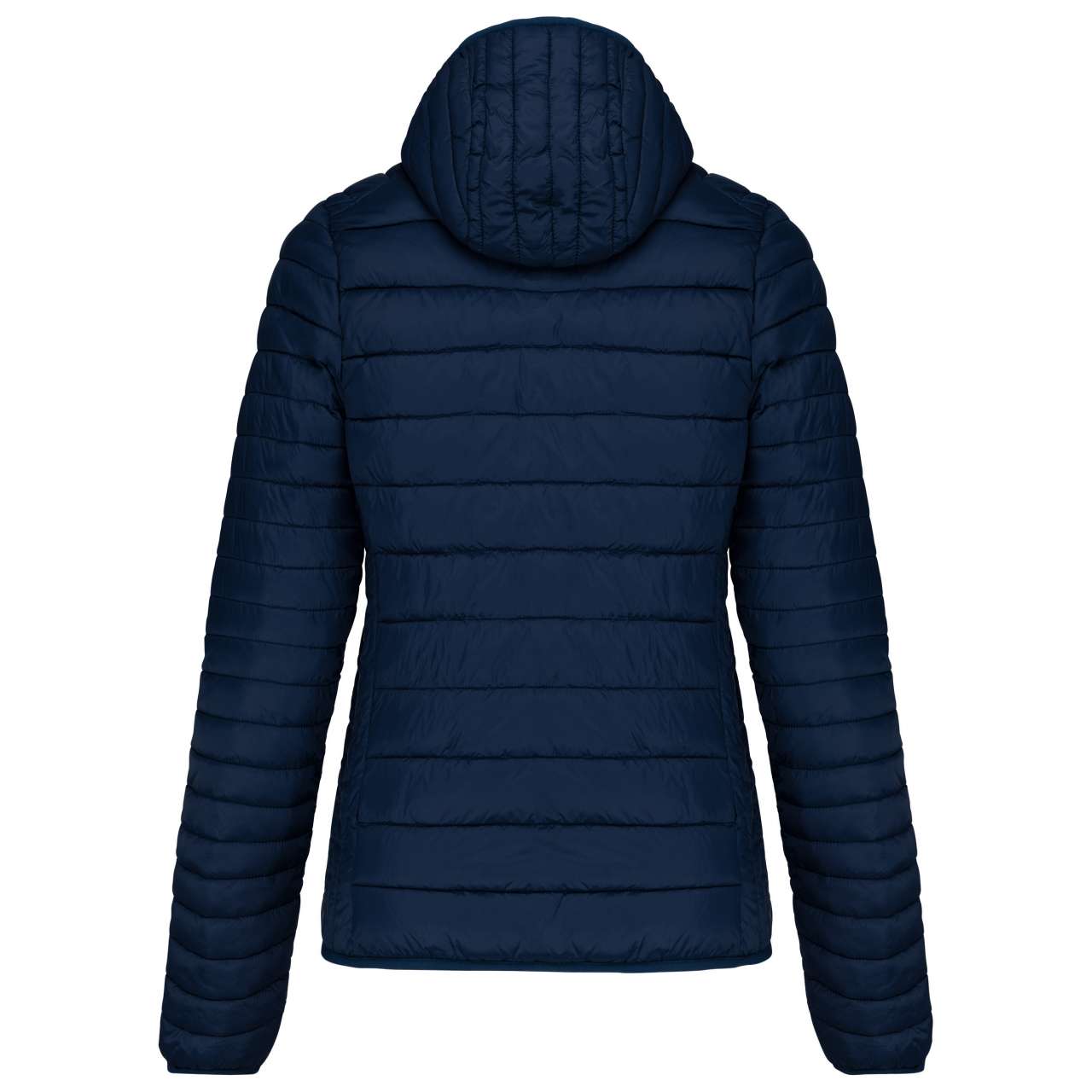 LADIES' LIGHTWEIGHT HOODED PADDED JACKET - Navy - Main