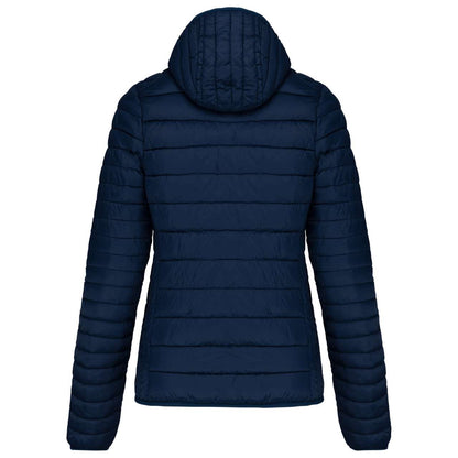 LADIES' LIGHTWEIGHT HOODED PADDED JACKET - Navy - Main