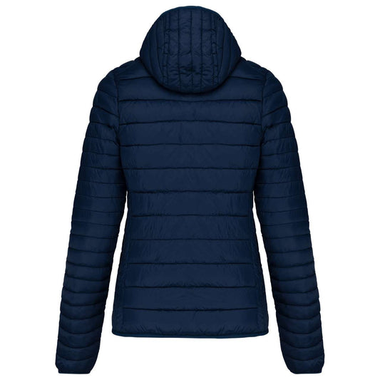 LADIES' LIGHTWEIGHT HOODED PADDED JACKET - Navy - Main