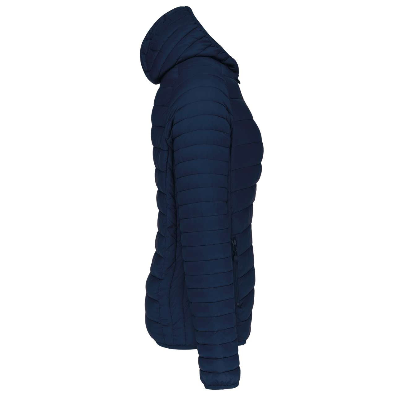 LADIES' LIGHTWEIGHT HOODED PADDED JACKET - Navy - Additional