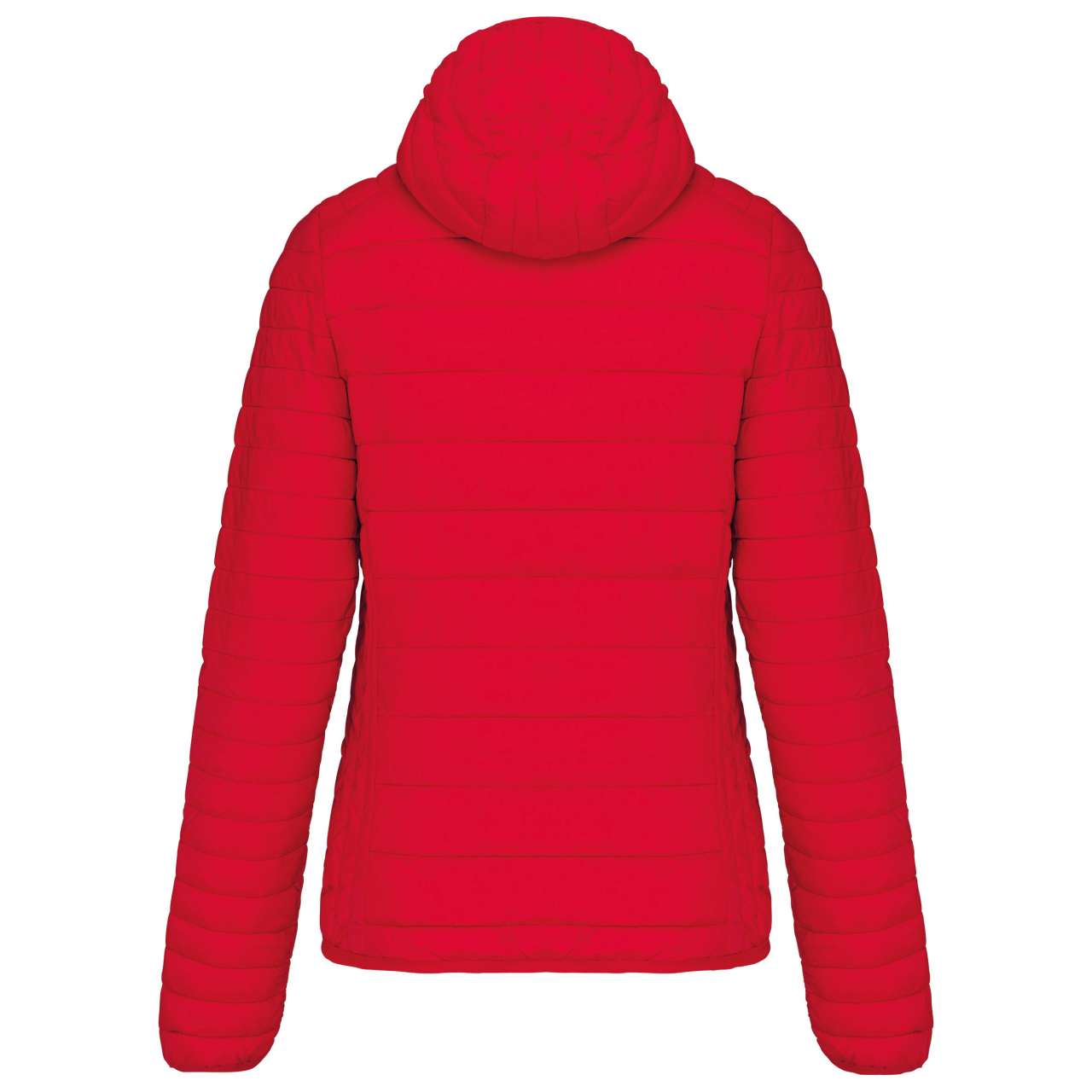 LADIES' LIGHTWEIGHT HOODED PADDED JACKET - Red - Main
