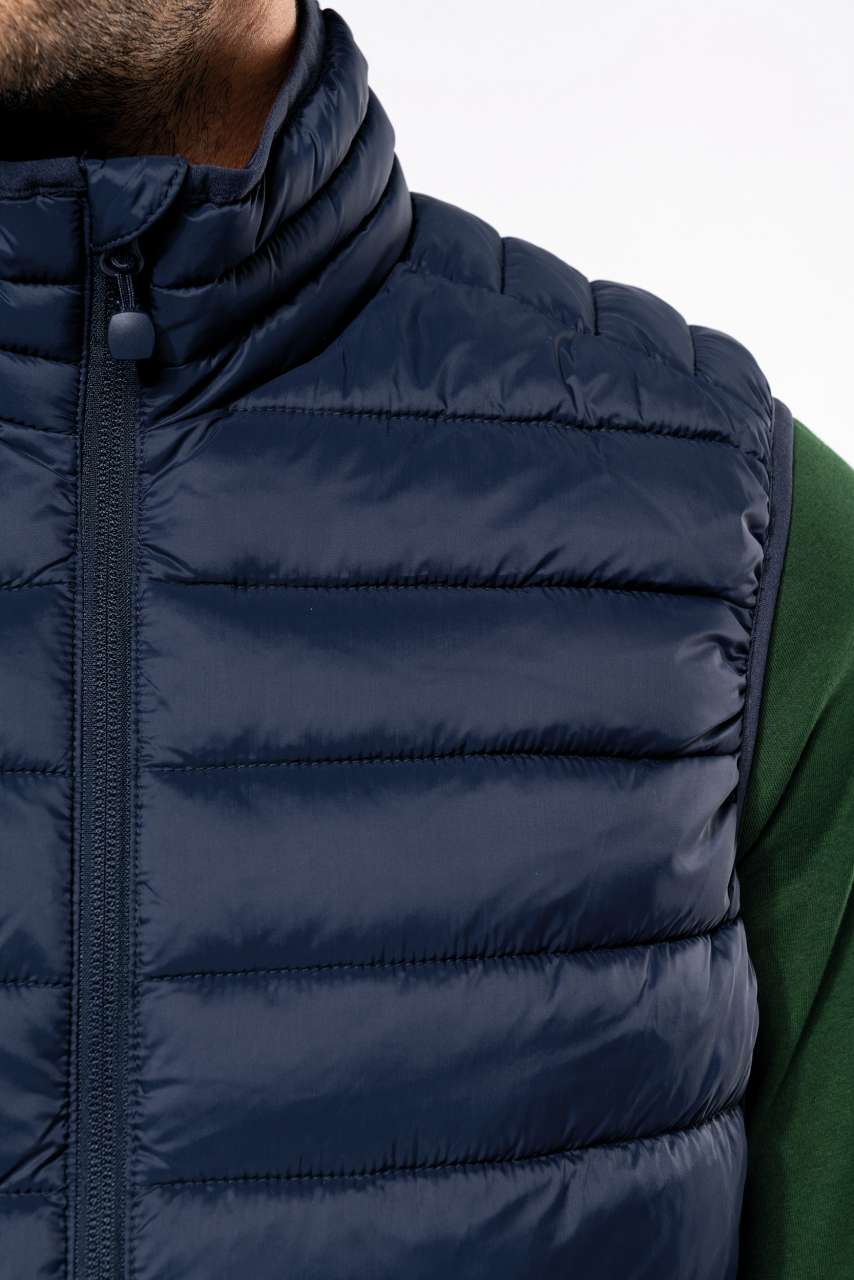 MEN’S LIGHTWEIGHT SLEEVELESS FAKE DOWN JACKET - Black - Additional