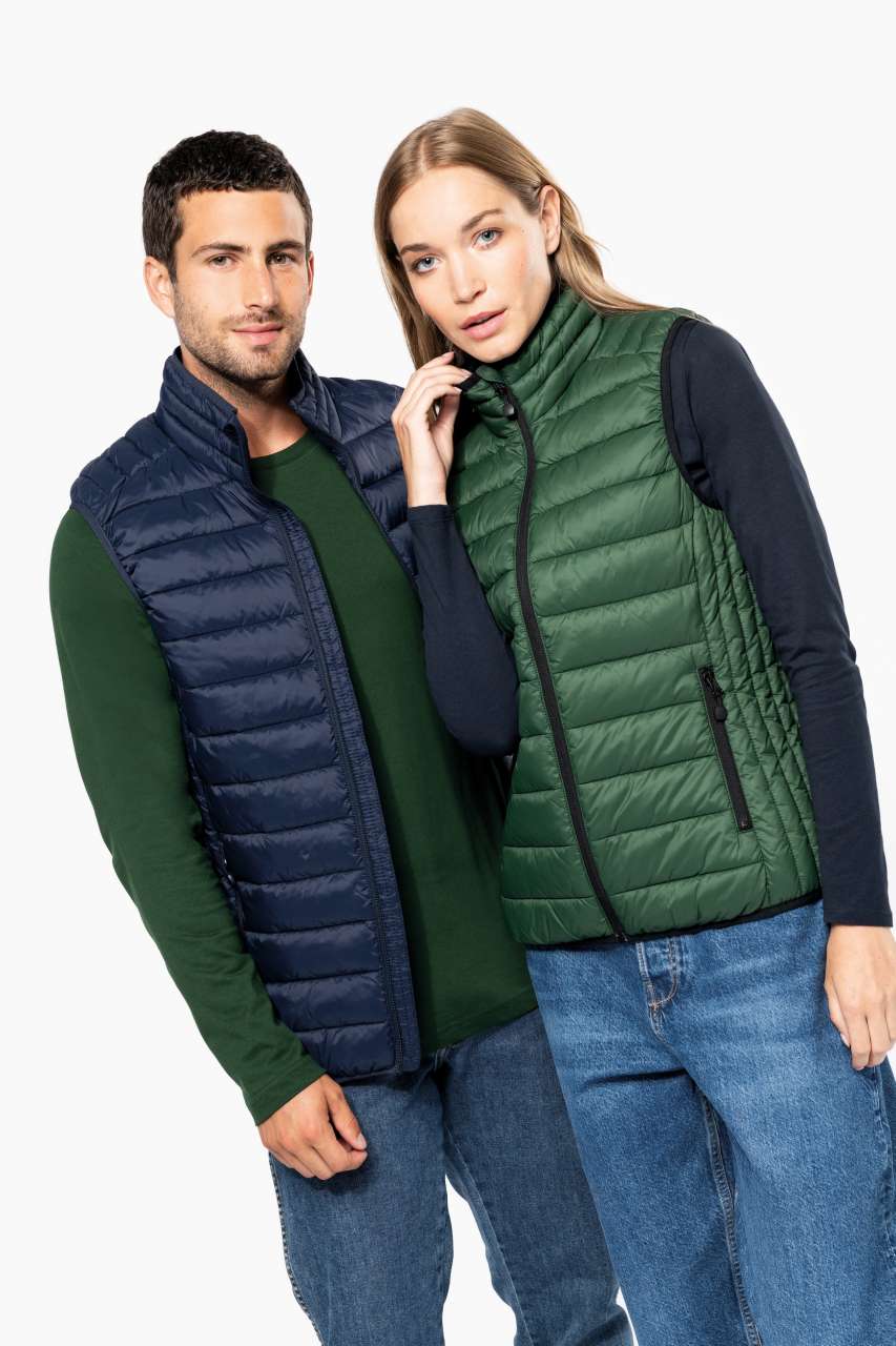 MEN’S LIGHTWEIGHT SLEEVELESS FAKE DOWN JACKET - Black - Additional