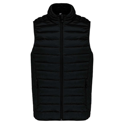 MEN’S LIGHTWEIGHT SLEEVELESS FAKE DOWN JACKET - Black - Main