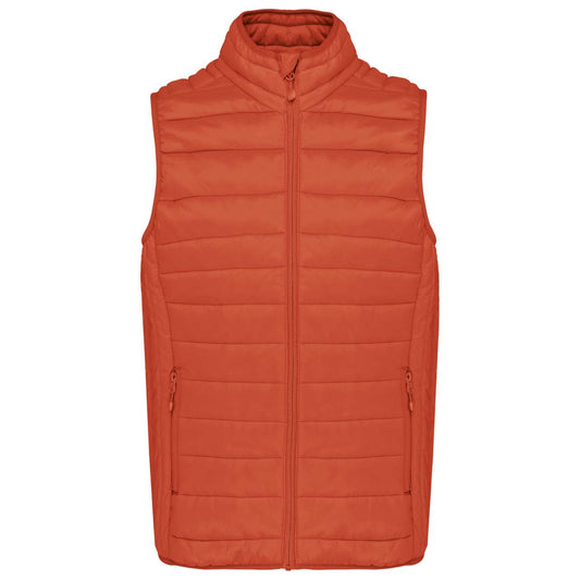 MEN’S LIGHTWEIGHT SLEEVELESS FAKE DOWN JACKET - Burnt Ochre - Main