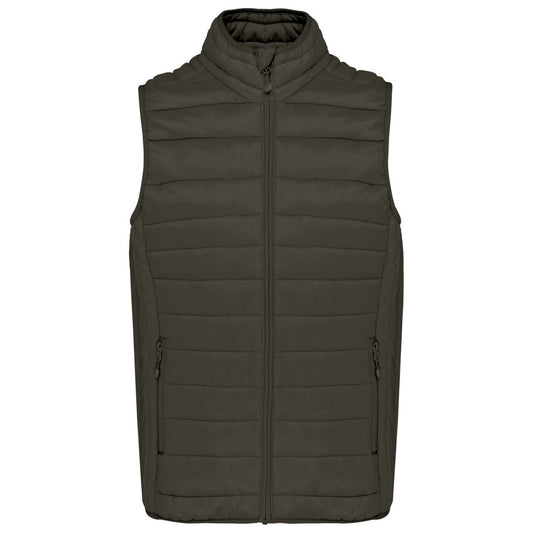 MEN’S LIGHTWEIGHT SLEEVELESS FAKE DOWN JACKET - Dark Khaki - Main