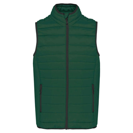 MEN’S LIGHTWEIGHT SLEEVELESS FAKE DOWN JACKET - Forest Green - Main