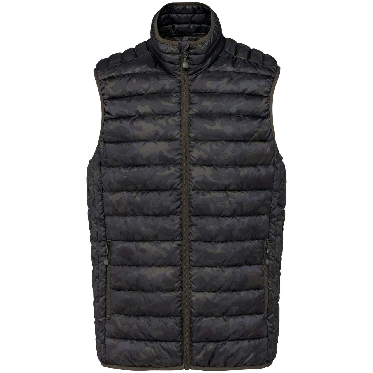 MEN’S LIGHTWEIGHT SLEEVELESS FAKE DOWN JACKET - Jungle Camo - Main