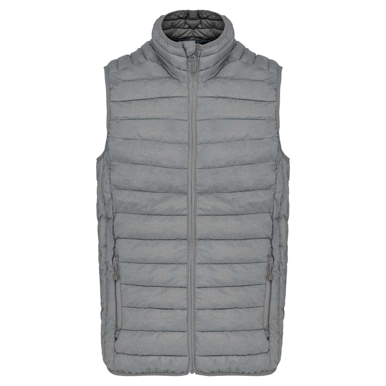 MEN’S LIGHTWEIGHT SLEEVELESS FAKE DOWN JACKET - Marl Silver - Main