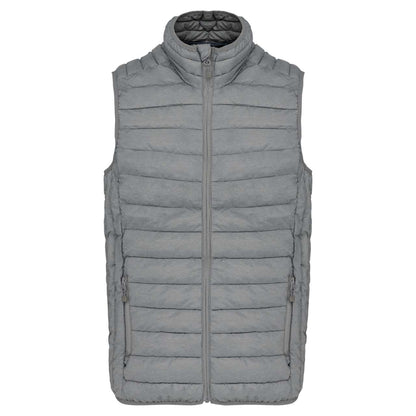 MEN’S LIGHTWEIGHT SLEEVELESS FAKE DOWN JACKET - Marl Silver - Main