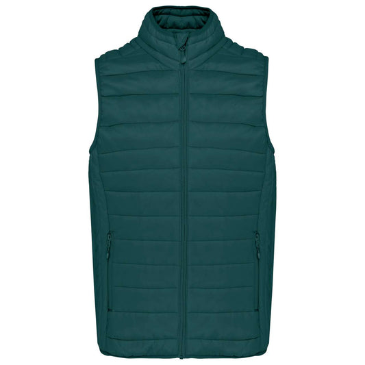 MEN’S LIGHTWEIGHT SLEEVELESS FAKE DOWN JACKET - Mineral Green - Main