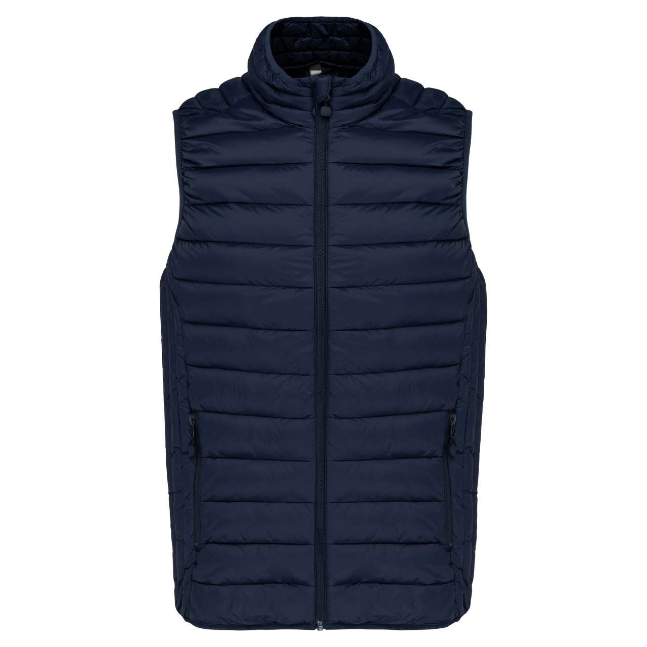 MEN’S LIGHTWEIGHT SLEEVELESS FAKE DOWN JACKET - Navy - Main
