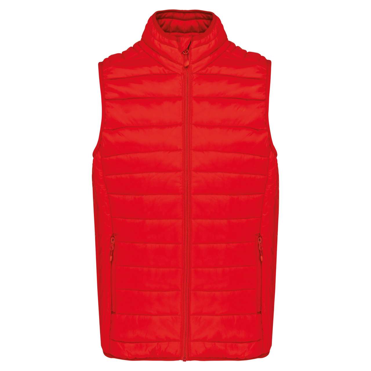MEN’S LIGHTWEIGHT SLEEVELESS FAKE DOWN JACKET - Red - Main