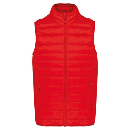 MEN’S LIGHTWEIGHT SLEEVELESS FAKE DOWN JACKET - Red - Main
