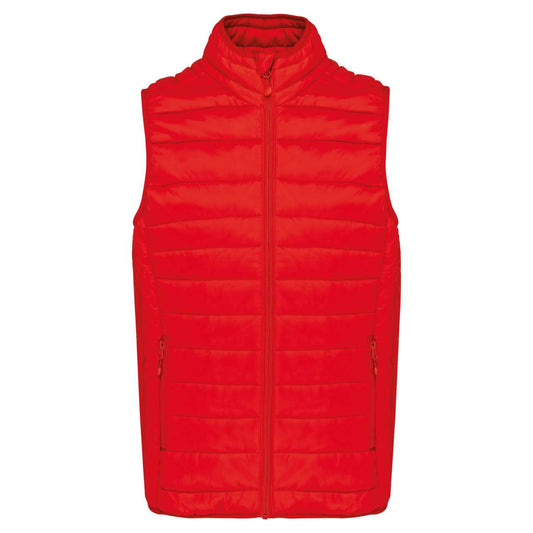 MEN’S LIGHTWEIGHT SLEEVELESS FAKE DOWN JACKET - Red - Main