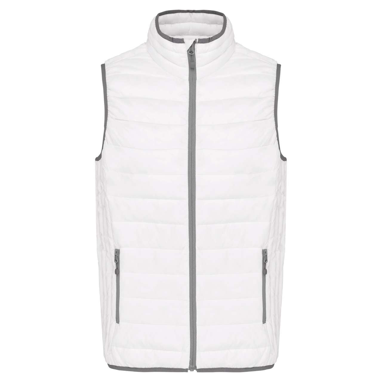 MEN’S LIGHTWEIGHT SLEEVELESS FAKE DOWN JACKET - White - Main