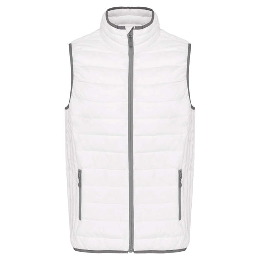 MEN’S LIGHTWEIGHT SLEEVELESS FAKE DOWN JACKET - White - Main