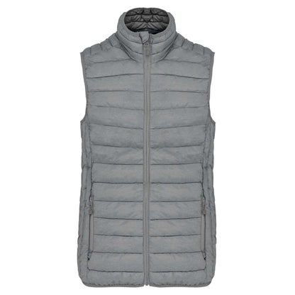 LADIES' LIGHTWEIGHT SLEEVELESS FAKE DOWN JACKET - Marl Silver - Main