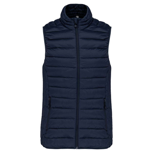 LADIES' LIGHTWEIGHT SLEEVELESS FAKE DOWN JACKET - Navy - Main