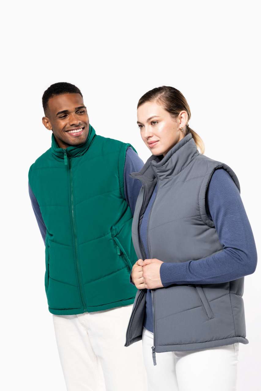 FLEECE LINED BODYWARMER - Mossy Green - Model