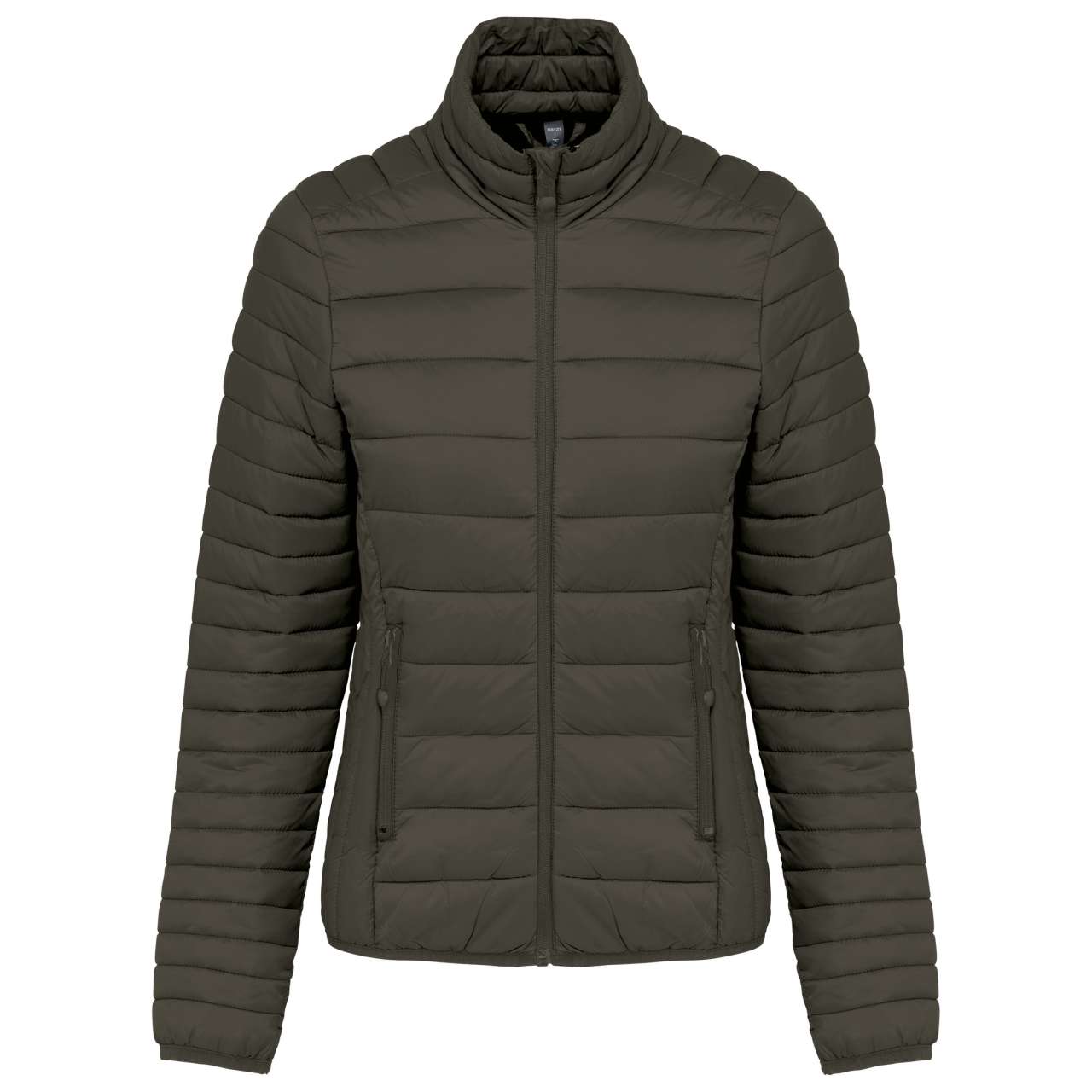 LADIES' LIGHTWEIGHT PADDED JACKET - Dark Khaki - colorimageurl