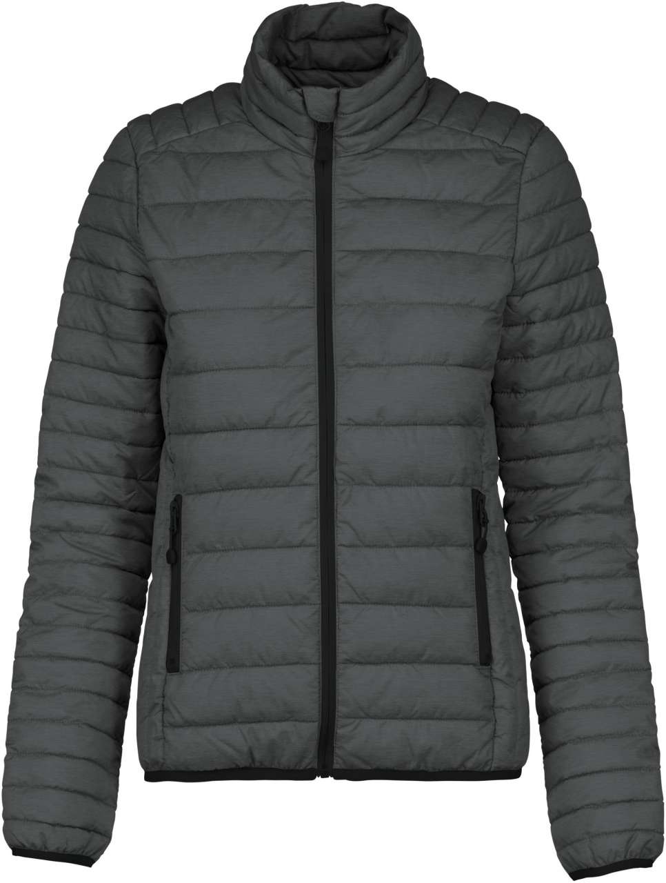 LADIES' LIGHTWEIGHT PADDED JACKET - Marl Dark Grey - colorimageurl