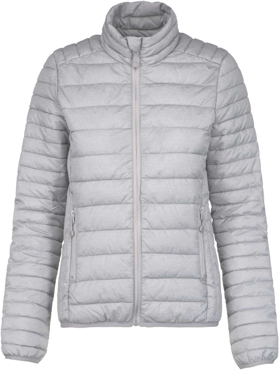 LADIES' LIGHTWEIGHT PADDED JACKET - Marl Silver - colorimageurl