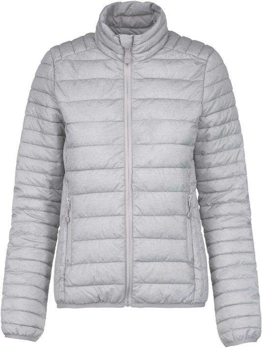 LADIES' LIGHTWEIGHT PADDED JACKET - Marl Silver - colorimageurl