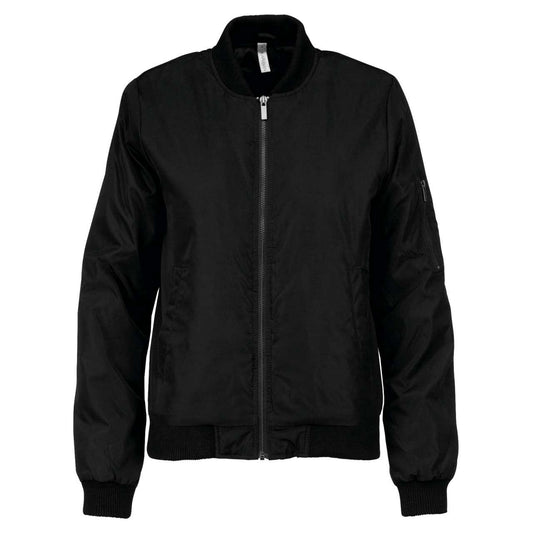 LADIES' BOMBER JACKET - Black - colorimageurl