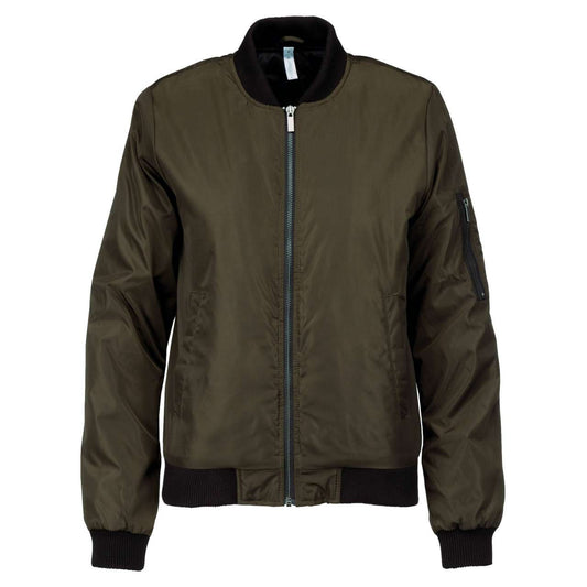 LADIES' BOMBER JACKET - Deep Khaki - colorimageurl