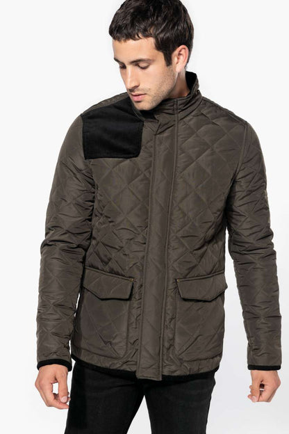 MEN'S QUILTED JACKET - Black/Black - modelimageurl