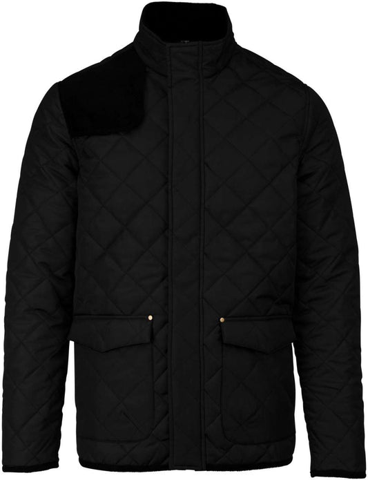 MEN'S QUILTED JACKET - Black/Black - colorimageurl