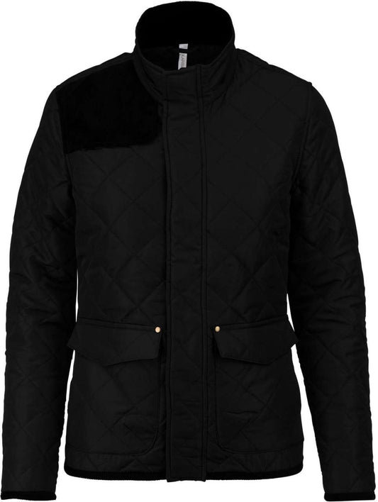LADIES’ QUILTED JACKET - Black/Black - colorimageurl