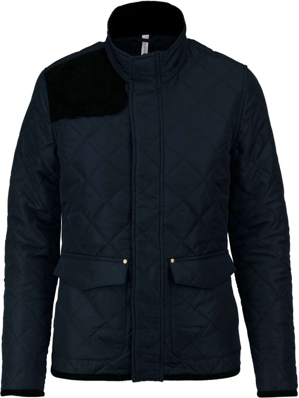 LADIES’ QUILTED JACKET - Navy/Black - colorimageurl