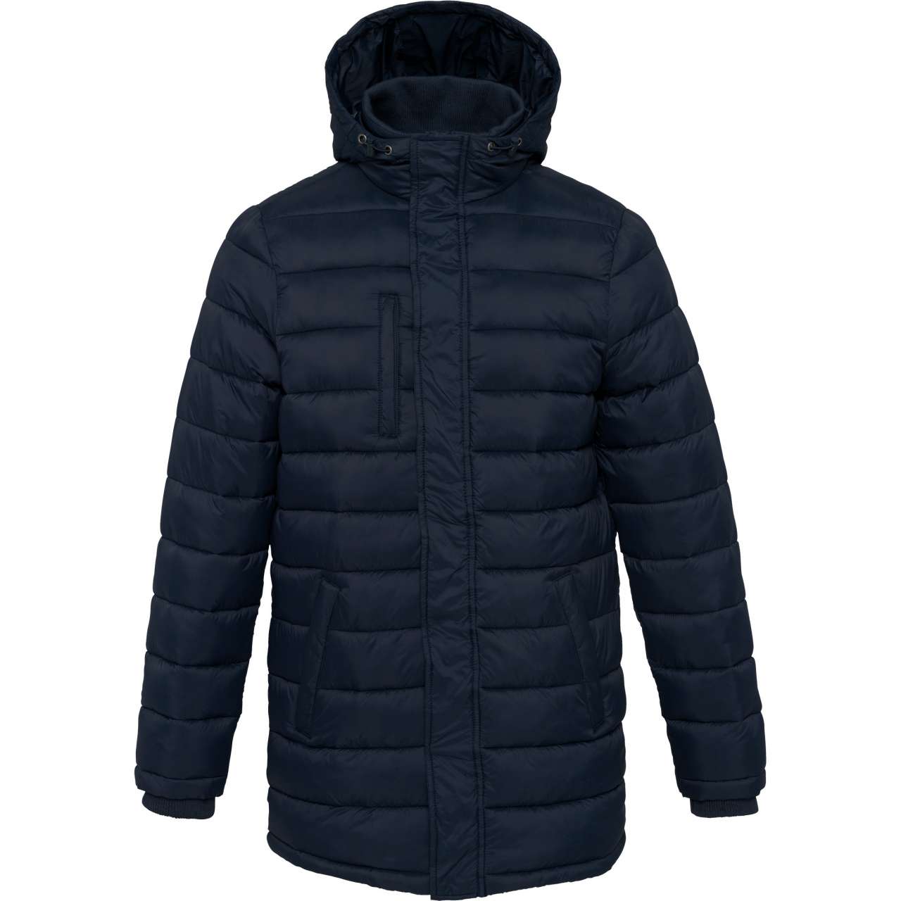 MEN'S LIGHTWEIGHT HOODED PADDED PARKA - Navy - colorimageurl