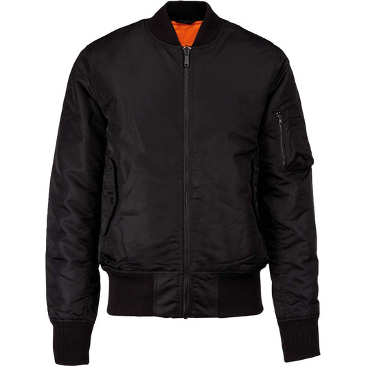 REVERSIBLE BOMBER JACKET - Black/Orange - colorimageurl