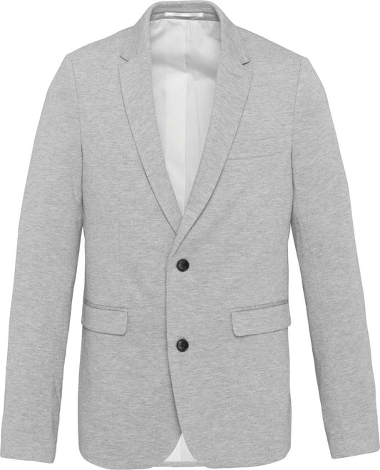 MEN’S KNIT JACKET - Light Grey Heather - colorimageurl