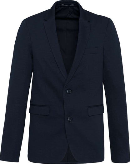 MEN’S KNIT JACKET - Night Navy Heather - colorimageurl