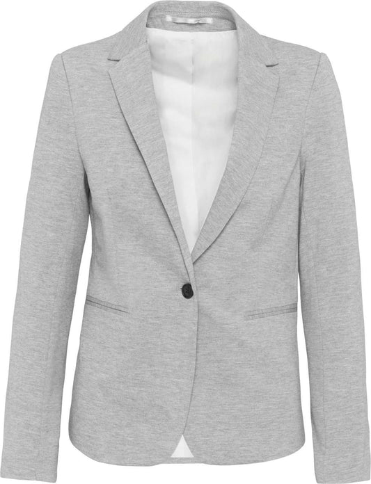 LADIES' KNIT JACKET - Light Grey Heather - colorimageurl
