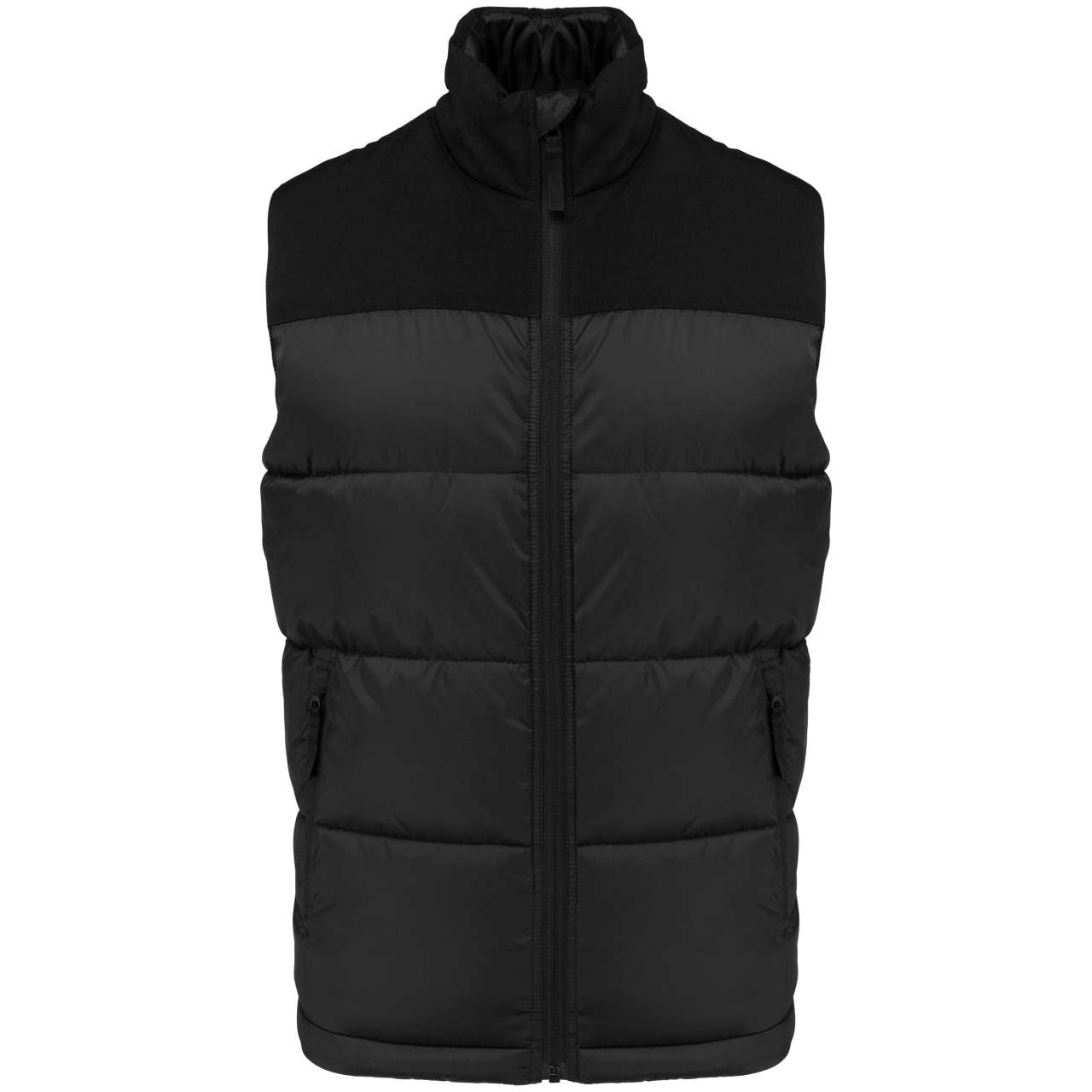 UNISEX BI-TONE PADDED BODYWARMER - Black - colorimageurl