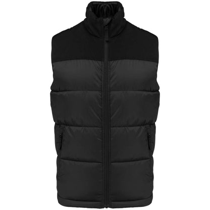 UNISEX BI-TONE PADDED BODYWARMER - Black - colorimageurl